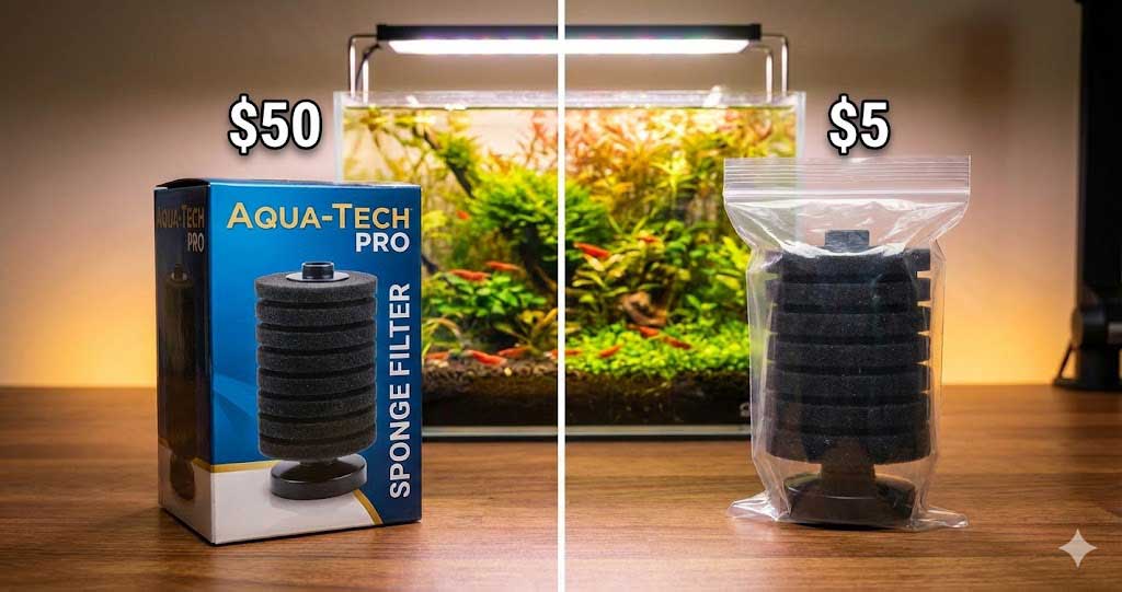 Garnélás akvárium olcsón: márkás vs. olcsó szűrő összehasonlítása. A garnéláknak mindegy, csak a vízminőség számít.