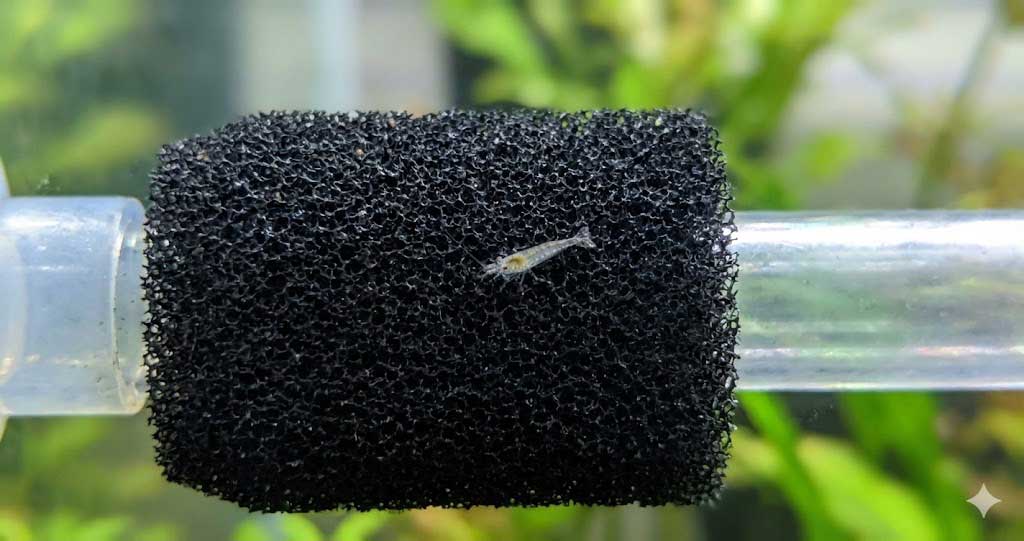 szivacs védőszűrő az akvárium szűrő beszívóágán